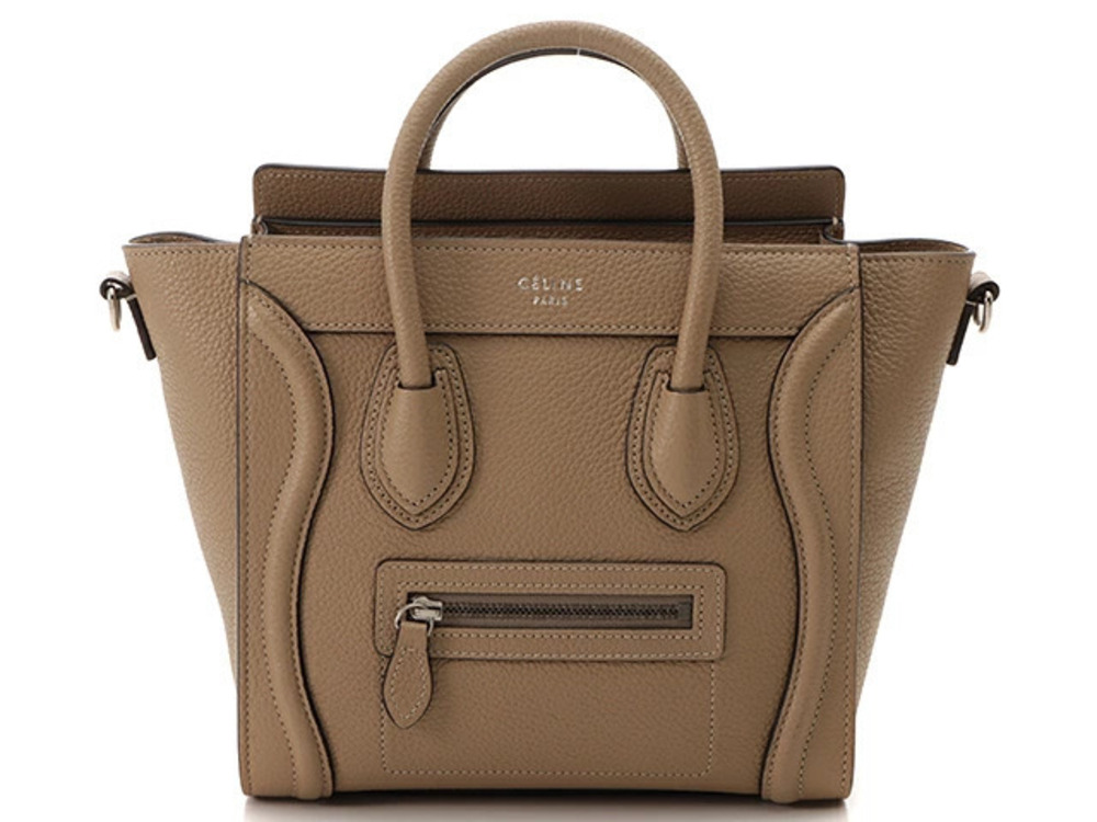Celine Luggage Tote Shopper Bag Beige Cream Calfskin